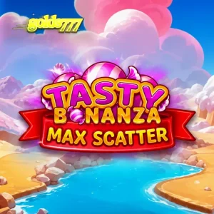 Tampilan visual slot Tasty Bonanza Max Scatter dengan simbol permen yang cerah