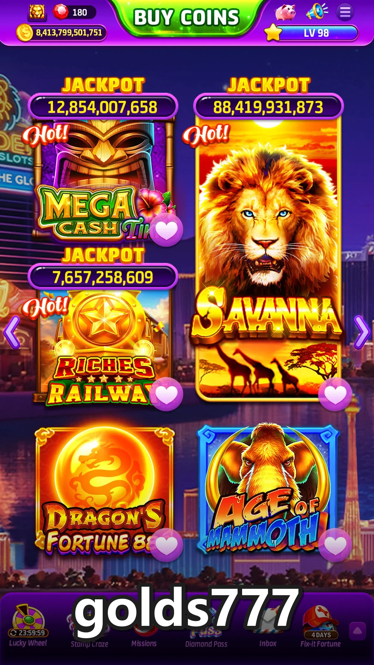 golds777 screenshot